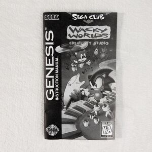 ❤️ SEGA Genesis Sega Club Wacky Creativity Studio Worlds Booklet Manual